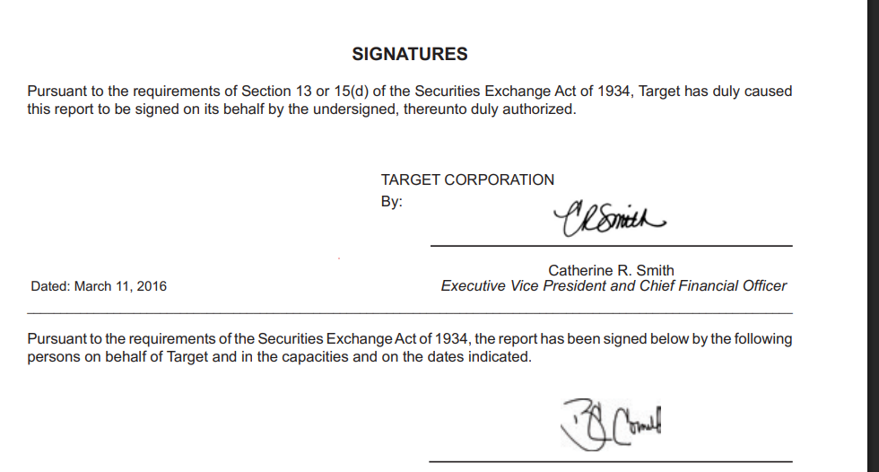 Input artifact for "Signature and Stamp Detection" test: Target annual report signatures page with legal certification text and handwritten signatures., hybrid_earningspdf_signatures.png
