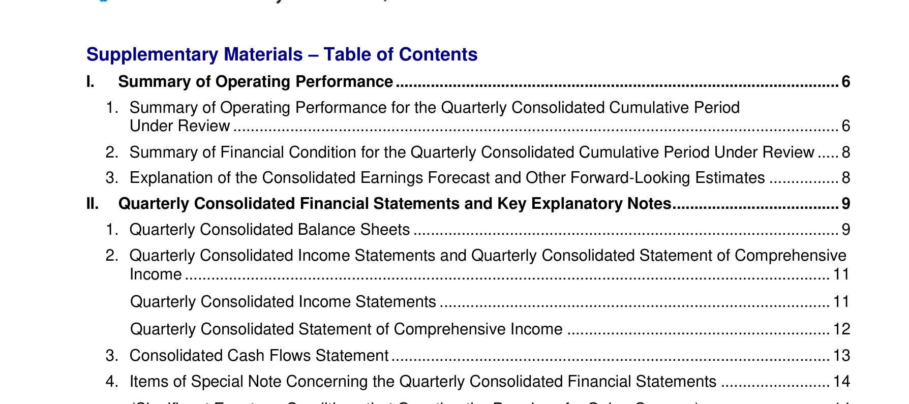 Input artifact for "Reading-Order and Heading Preservation" test: INPUT, mineru_input2_financialpdf_toc.png