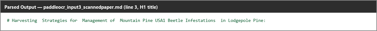 Output artifact for "Heading and document hierarchy export" test: The heading is mostly correct, but unrelated handwritten marginalia is OCR'd into the title itself., paddleocr_input3_scannedpaper_title_heading_parsed_failure.png
