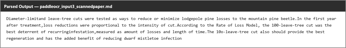 Output artifact for "OCR text extraction from mixed PDF pages" test: Every word is preserved correctly on the genuine scan; the main defect is dropped spacing rather than lost content., paddleocr_input3_scannedpaper_abstract_paragraph_parsed_success.png