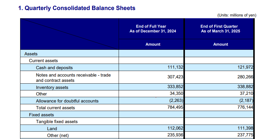 Input artifact for "Table Reconstruction from PDFs" test: Input, financial_pdf_balance_sheet.png