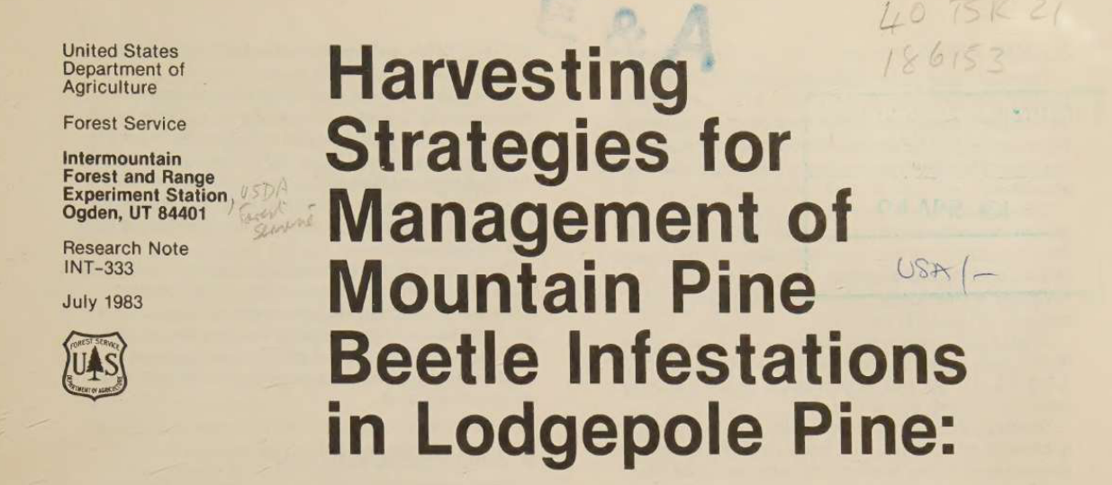 Input artifact for "Visual Element Preservation" test: Scanned masthead page with a Forest Service seal., doctr_input3_scannedpaper_masthead_title.png