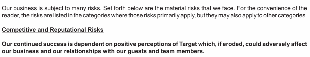 Input artifact for "Reading Order Preservation" test: Item 1A. Risk Factors heading sample from the hybrid earnings report., dolphin_input1_hybridearnings_docheadings_item1a_source.png