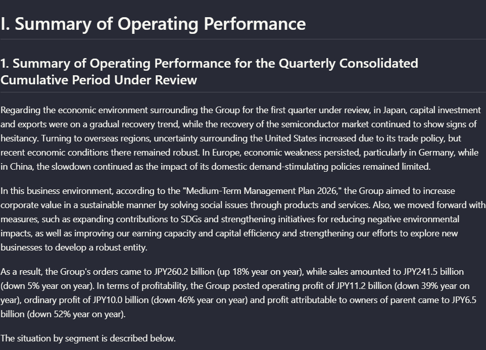 Output artifact for "Reading Order Reconstruction" test: Preserved the section heading and paragraph order in a readable hierarchy., landingai_financialpdf_parsed_hierarchy.png